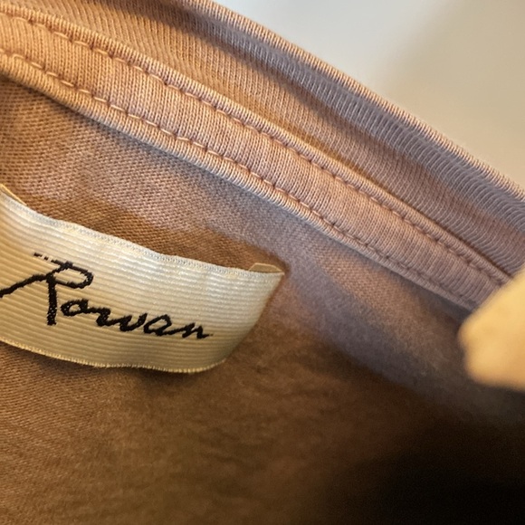 Rowan small Women's Beige Long Sleeve crop top minimalist taupe color.. - Picture 2 of 4